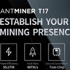De Mijnwerker van BTC BCH Bitmain Antminer T17 veertigste 2200W 12V SHA256 GPU